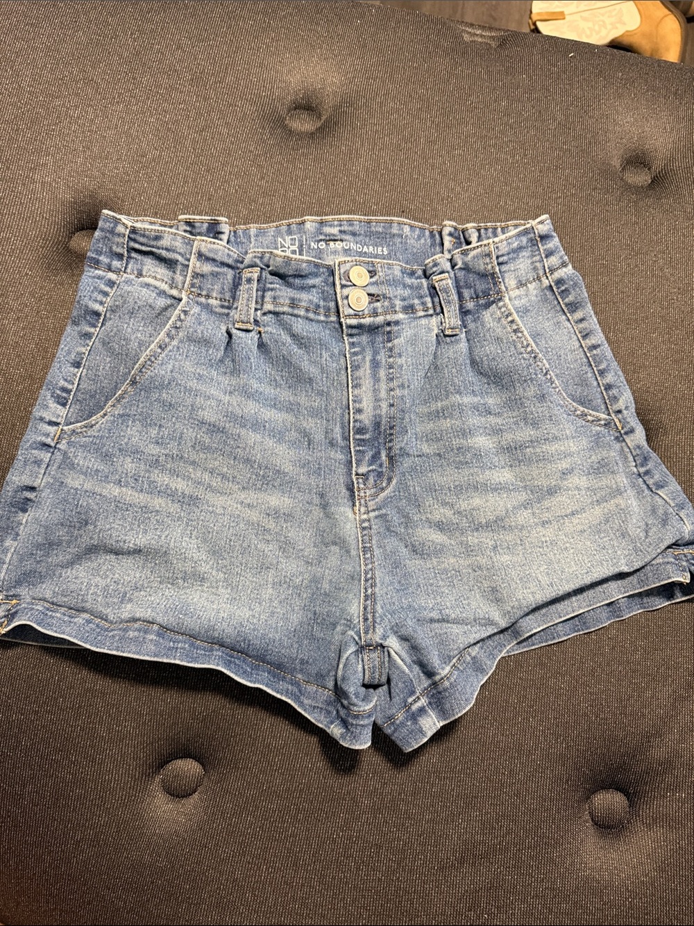 No Boundaries High-Waist Light Blue Denim Shorts